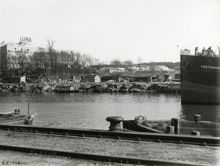 Hamnstyrelsen:  Kaj framför Ahlsell & Bernström, arbetsplatsen sedd från norr