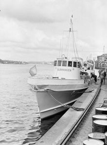 Stadsgårdshamnen. Den finska båten Ålänningen