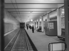 Station Södra Bantorget. Perrong sedd från norr