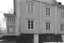 Bällsta Gård. Huvudbyggnadens gavel, mot nordost
