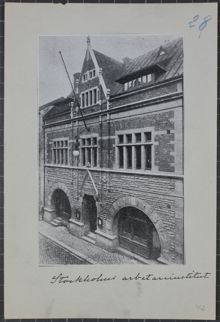 Stockholms Arbetareinstitut sett från Klara Norra Kyrkogata