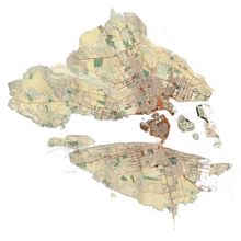 1863 års karta över Stockholm