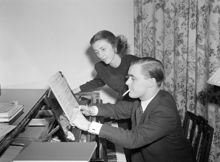 Sixten Ehrling med sin maka Gunnel i hemmet