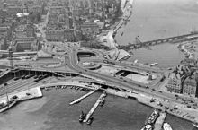 Flygfoto över Slussen