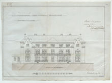 Medicinska paviljongen vid Kronprinsessan Lovisas Vårdanstalt för sjuka barn - ritning 1897