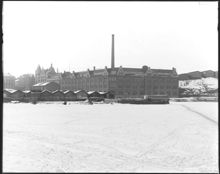 Separator industriområde vinteritd mot Klara Sjö och Pipersgatan. Mot SV