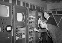 Utrustning för färgtelevision på AGA.