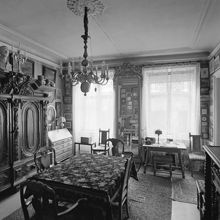 Västerlånggatan 55. Interiör från Thyra och Gustav Sjöbergs hem