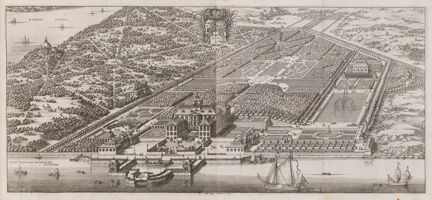 Carlberg (Karlbergs slott) - gravyren är hämtad från Suecia antiqua et hodierna