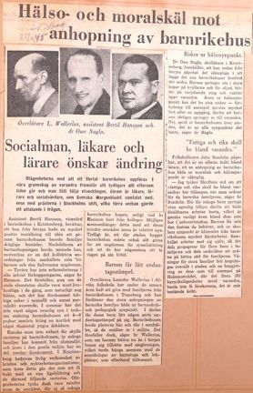 Tidningsartikel i protest mot anhopning av barnrikehus