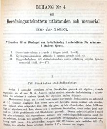 Utlåtande och utredningar med anledning av Andrées motion om sänkt arbetstid 1893