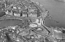 Flygfoto över Slussen