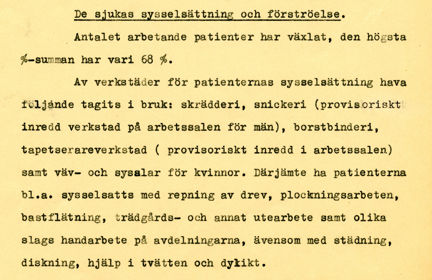 Årsberättelse från Beckomberga sjukhus 1932