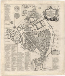 1771 års karta över Gamla Stan av Jonas Brolin