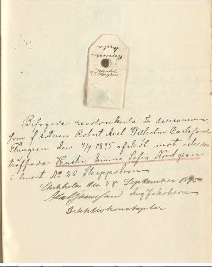 Revolverkulor skjutna av rånaren Robert Thurgren 1895