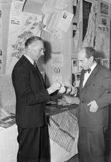 Svenska Israelmissionens 75-års jubileum. I bild missionsdirektör Pernow och pastor Jellinek