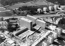 Flygfoto över Råcksta år 1962