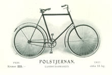 Polstjernan. Herrcykel från Wiklunds Velocipeder
