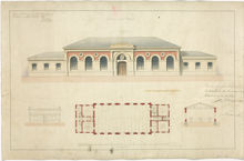 Ritning till Tullhuset på Blasieholmen 1874