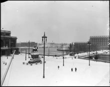 Utsikt från Hornska huset över Gustav Adolfs Torg