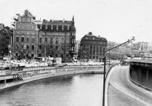 Petersenska huset, där Källaren Aurora öppnades 1965.