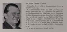 Arvid Olsson. Ledamot av stadsfullmäktige 1927-1942