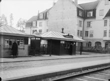 Hållplats för spårvagnar på Hägerstensvägen