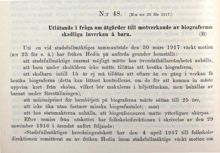 Utlåtande i fråga om åtgärder till motverkande av biografers skadliga inverkan å barn – Stadsfullmäktige 1918