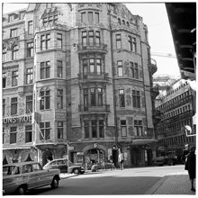 Nybrogatan 3, sedd från Almlöfsgatan