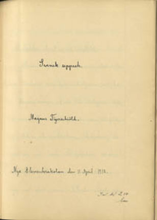 Studentexamensuppsats från Nya Elementarskolan 1912