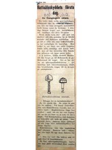 "Hattnålsskyddets första dag" - artikel Stockholms Dagblad 1913