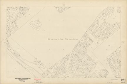 Bladet är ritat i tusch på papper som numera är gulnat