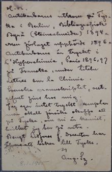 August Strindberg berättar hur man gör guld i brev till Gustaf Halldén 1905