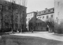 Almgrens sidenfabrik. Gårdsinteriör. Götgatan 32