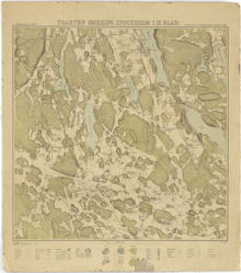 Trakten omkring Stockholm i 9 blad 1861 – kartblad 1 ”Nordvestra bladet”, översett 1892