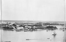 Panoramabild över Stockholm från Katarina kyrka mot Gamla Stan. Del C, Skeppsholmen