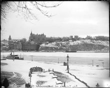 Mariaberget från Riddarholmen vintertid