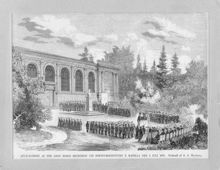 Manilla: Avtäckandet av Pär Aron Borgs bröstbild vid Manillaskolan 1876