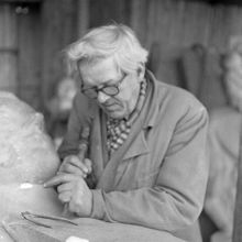 Skulptören Per Palm, inför utställningen Söder i konsten