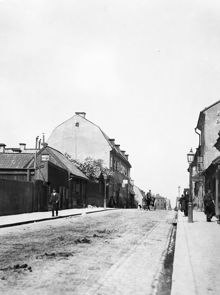 Götgatan norrut från Sandbergsgatan (senare Gotlandsgatan)