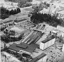 Flygfoto över Sätra centrum