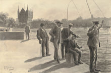 Fiske vid Södra Blasieholmskajen 1911
