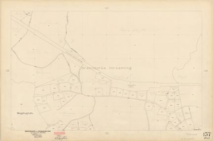 Bladet är ritat i tusch på papper som numera är gulnat