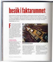 Besök i Faktarummet  / artikelförfattare: Ingrid W. Severin