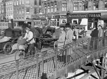 Trafikstockning på Västra slussbron