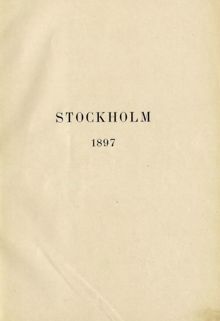 Om verket Stockholm : Sveriges hufvudstad skildrad med anledning af allmänna konst- och industriutställningen 1897
