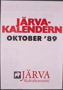 Järva kulturkommitté - Program för oktober 1989