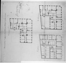 Underlag för bygglov år 1883, fastigheten Drottninghuset 5