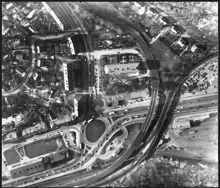 Flygbild över Drottningholmsvägen och Alvik