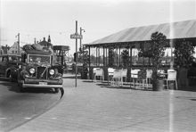 Restaurangen vid Södermalmstorg. Taxistation
